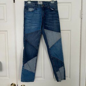 Current/Elliott Patchwork Jeans (The Fling) in Size 24